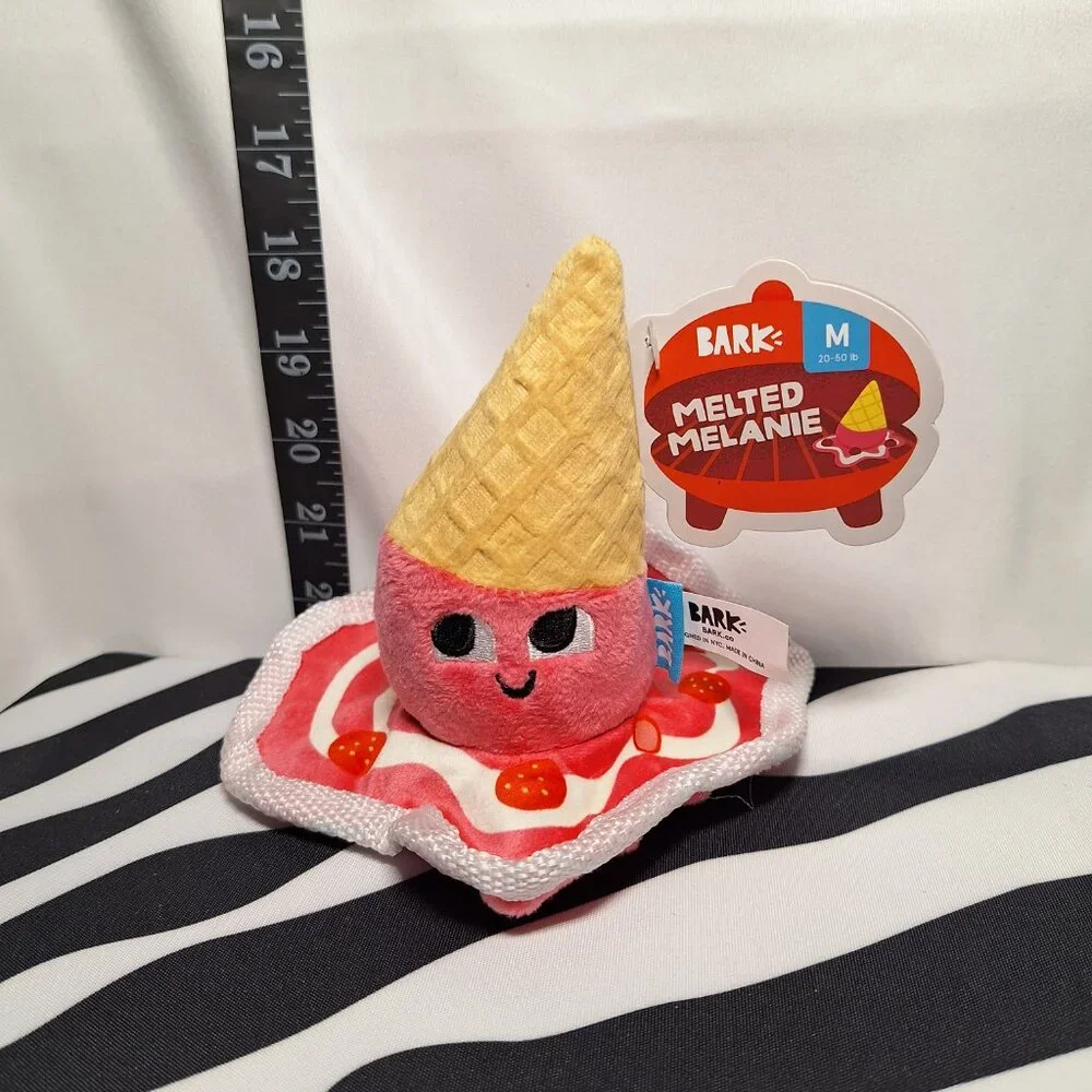 NWT Bark Melty Minty Monty Dog Toy XS-M & Melted Melanie Dog Toy M -2 pack